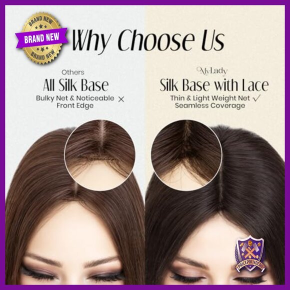 Human Hair Topper Silk Base 10x12cm 130% Density Clip-In Remy Hairpiece main image 4